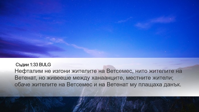 Съдии 1:33 BULG Desktop Wallpaper - Нефталим не изгони - Desktop Bible Verse Wallpaper