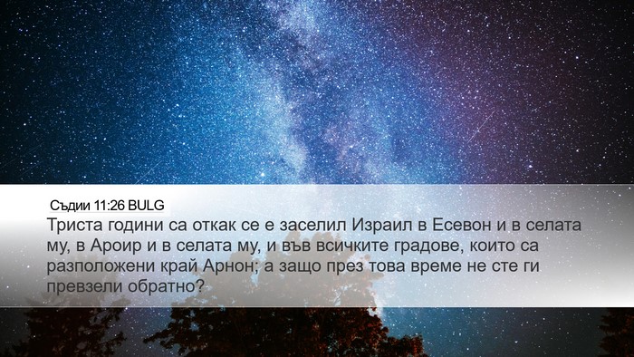 Съдии 11:26 BULG Bible Verse Image