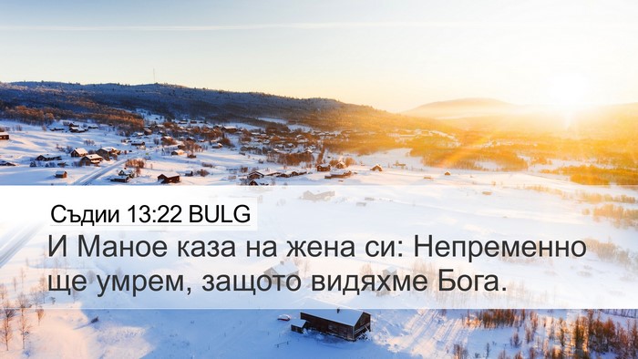 Съдии 13:22 BULG Bible Verse Image