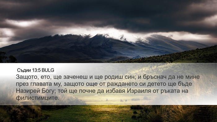 Съдии 13:5 BULG Bible Verse Image