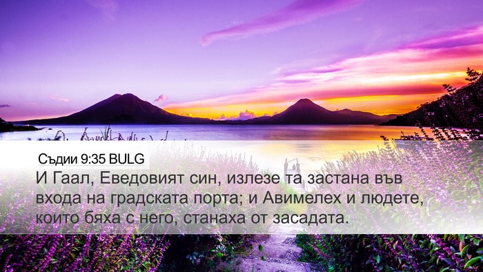 Съдии 9:35 BULG Desktop Wallpaper - И Гаал, Еведовият син, - Desktop Bible Verse Wallpaper