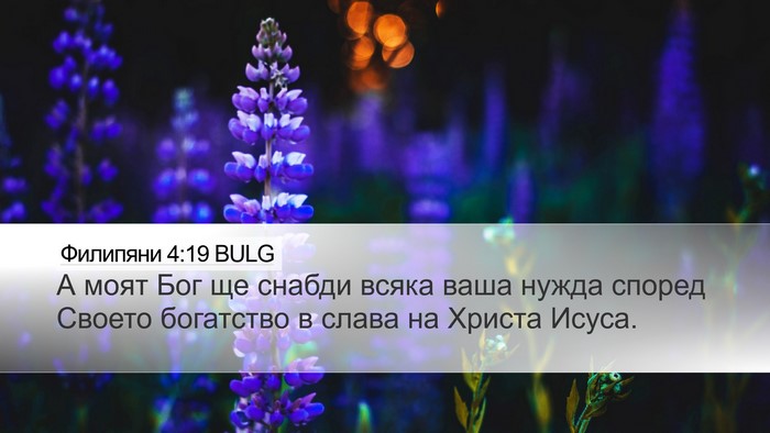Филипяни 4:19 BULG Bible Verse Image