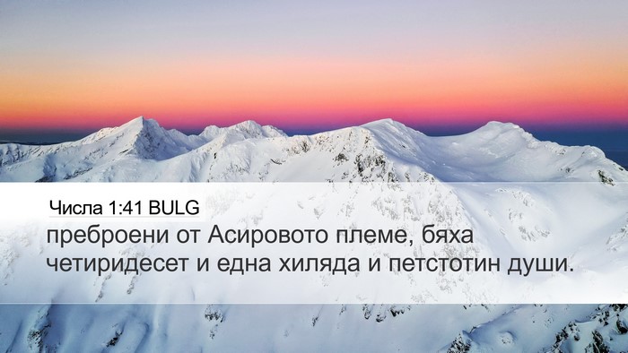Числа 1:41 BULG Bible Verse Image