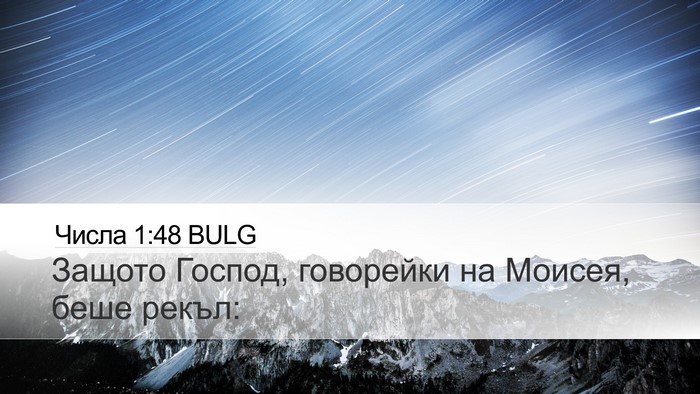 Числа 1:48 BULG Desktop Wallpaper - Защото Господ, говорейки - Desktop Bible Verse Wallpaper