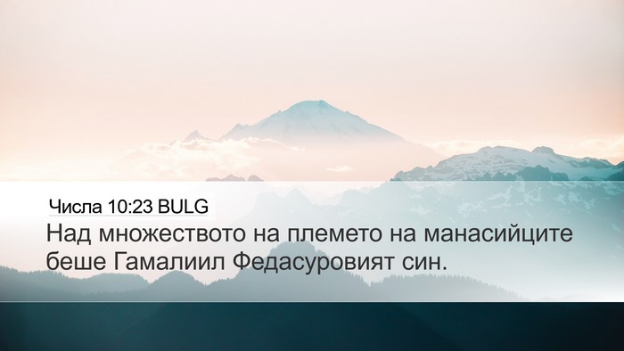 Числа 10:23 BULG Desktop Wallpaper - Над множеството на племето - Desktop Bible Verse Wallpaper