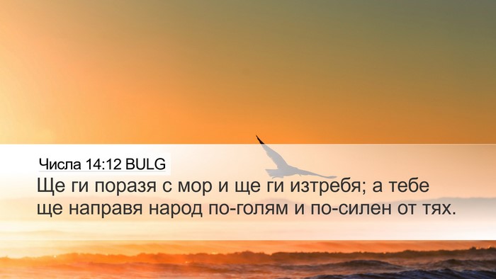 Числа 14:12 BULG Bible Verse Image