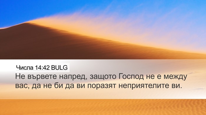 Числа 14:42 BULG Desktop Wallpaper - Не вървете напред, защото - Desktop Bible Verse Wallpaper