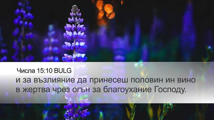Числа 15:10 BULG Bible Verse Image
