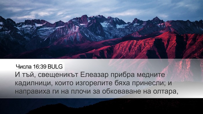 Числа 16:39 BULG Bible Verse Image