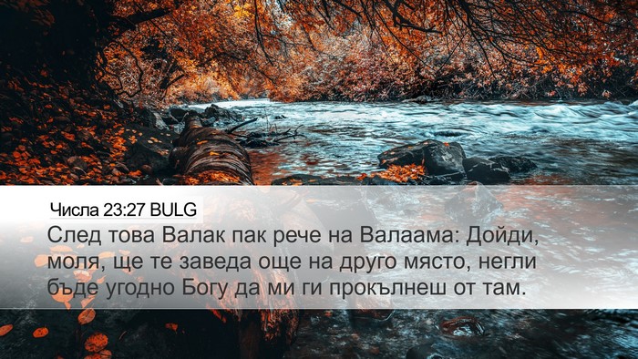 Числа 23:27 BULG Desktop Wallpaper - След това Валак пак рече на - Desktop Bible Verse Wallpaper