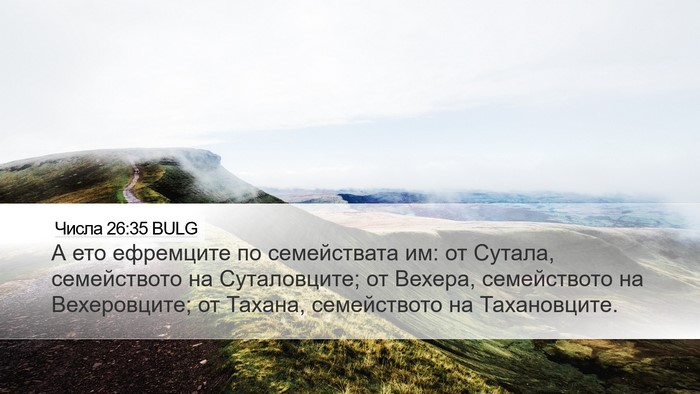 Числа 26:35 BULG Bible Verse Image