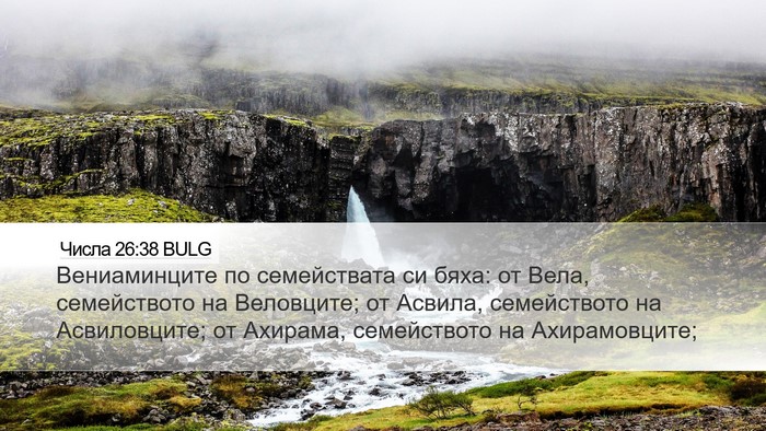 Числа 26:38 BULG Desktop Wallpaper - Вениаминците по - Desktop Bible Verse Wallpaper