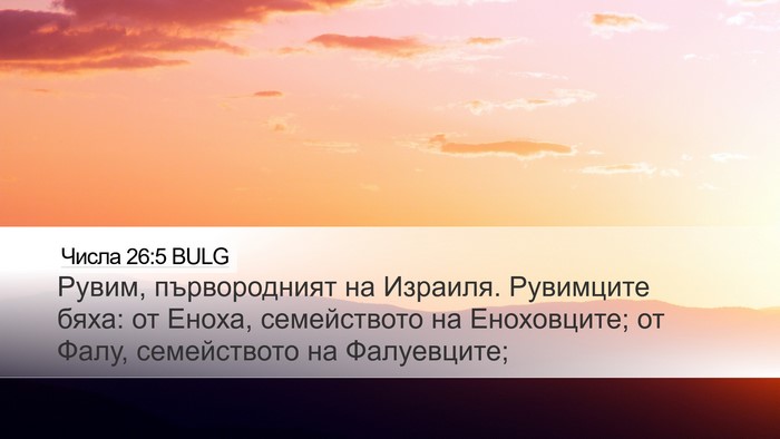 Числа 26:5 BULG Bible Verse Image