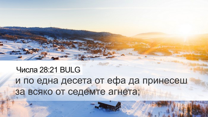 Числа 28:21 BULG Desktop Wallpaper - и по една десета от ефа да - Desktop Bible Verse Wallpaper