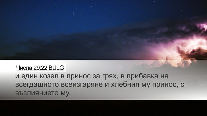 Числа 29:22 BULG Desktop Wallpaper - и един козел в принос за - Desktop Bible Verse Wallpaper