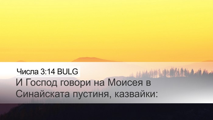 Числа 3:14 BULG Desktop Wallpaper - И Господ говори на Моисея в - Desktop Bible Verse Wallpaper