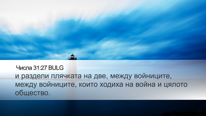 Числа 31:27 BULG Desktop Wallpaper - и раздели плячката на две, - Desktop Bible Verse Wallpaper
