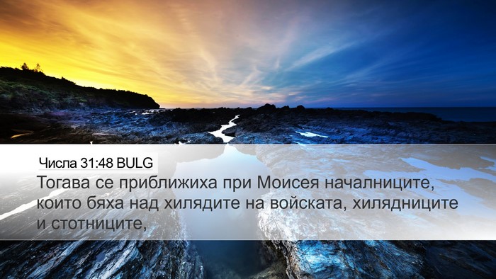 Числа 31:48 BULG Desktop Wallpaper - Тогава се приближиха при - Desktop Bible Verse Wallpaper