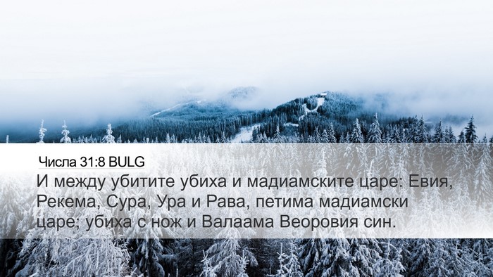 Числа 31:8 BULG Bible Verse Image