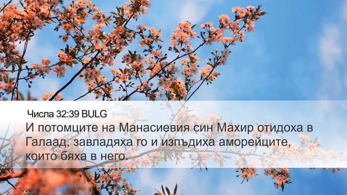 Числа 32:39 BULG Bible Verse Image