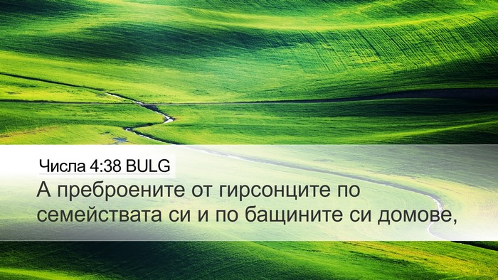 Числа 4:38 BULG Bible Verse Image