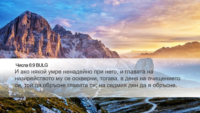 Числа 6:9 BULG Bible Verse Image
