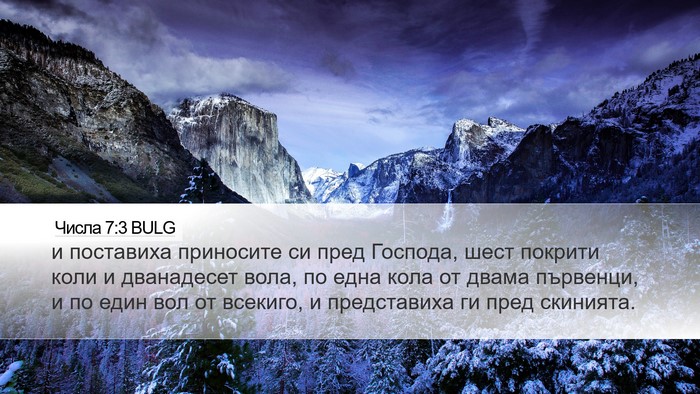 Числа 7:3 BULG Bible Verse Image