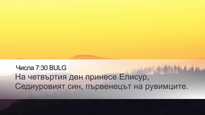 Числа 7:30 BULG Bible Verse Image