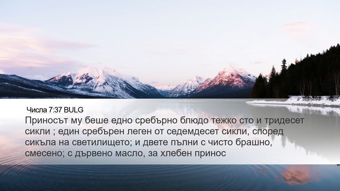 Числа 7:37 BULG Desktop Wallpaper - Приносът му беше едно - Desktop Bible Verse Wallpaper