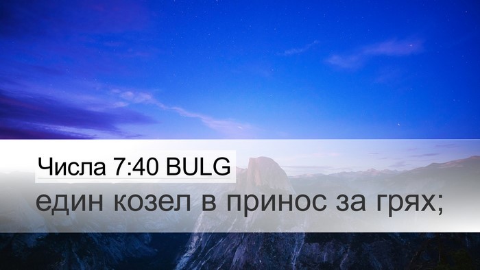 Числа 7:40 BULG Desktop Wallpaper - един козел в принос за - Desktop Bible Verse Wallpaper