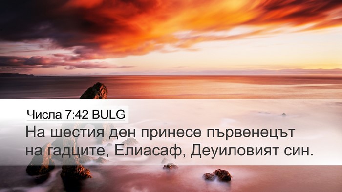 Числа 7:42 BULG Bible Verse Image