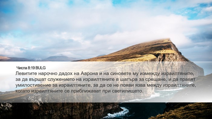 Числа 8:19 BULG Desktop Wallpaper - Левитите нарочно дадох на - Desktop Bible Verse Wallpaper