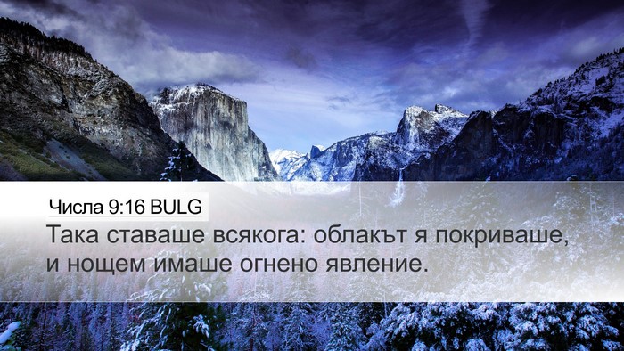 Числа 9:16 BULG Desktop Wallpaper - Така ставаше всякога: - Desktop Bible Verse Wallpaper