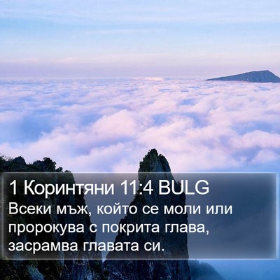 1 Коринтяни 11:4 BULG Bible Verse Image