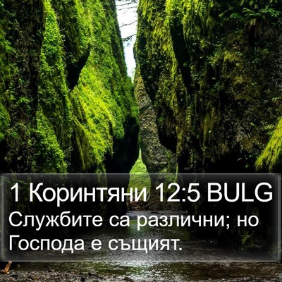 1 Коринтяни 12:5 BULG Bible Verse Image