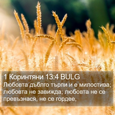 1 Коринтяни 13:4 BULG Bible Verse Image