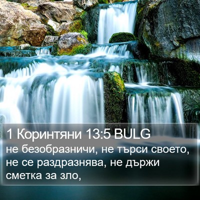 1 Коринтяни 13:5 BULG Bible Verse Image
