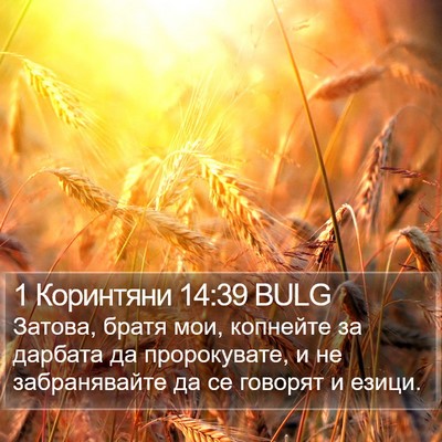 1 Коринтяни 14:39 BULG Bible Verse Image