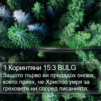 1 Коринтяни 15:3 BULG Bible Verse Image