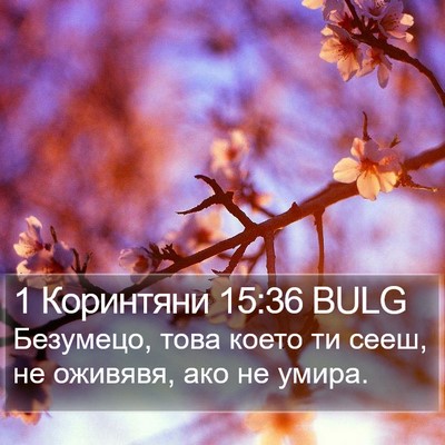 1 Коринтяни 15:36 BULG Bible Verse Image