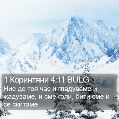 1 Коринтяни 4:11 BULG Bible Verse Image