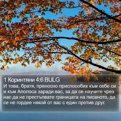1 Коринтяни 4:6 BULG Bible Verse Image