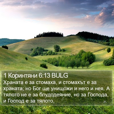 1 Коринтяни 6:13 BULG Bible Verse Image