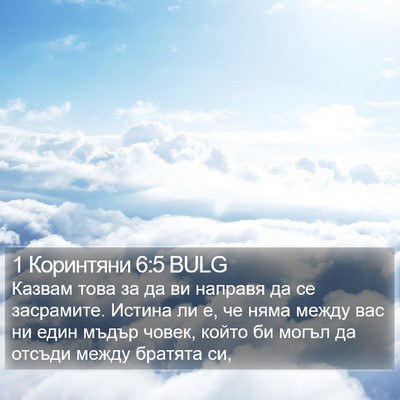 1 Коринтяни 6:5 BULG Bible Verse Image