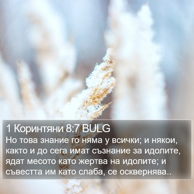 1 Коринтяни 8:7 BULG Bible Verse Image