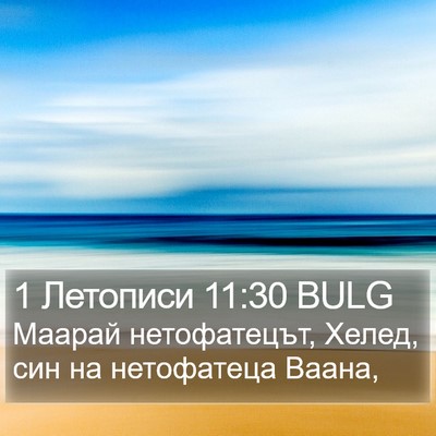 1 Летописи 11:30 BULG Bible Verse Image