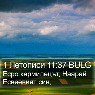 1 Летописи 11:37 BULG Bible Verse Image