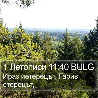 1 Летописи 11:40 BULG Bible Verse Image