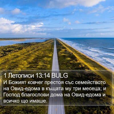 1 Летописи 13:14 BULG Bible Verse Image