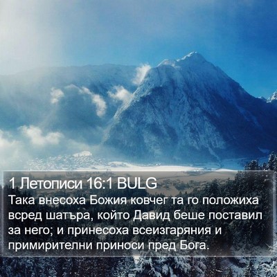 1 Летописи 16:1 BULG Bible Verse Image